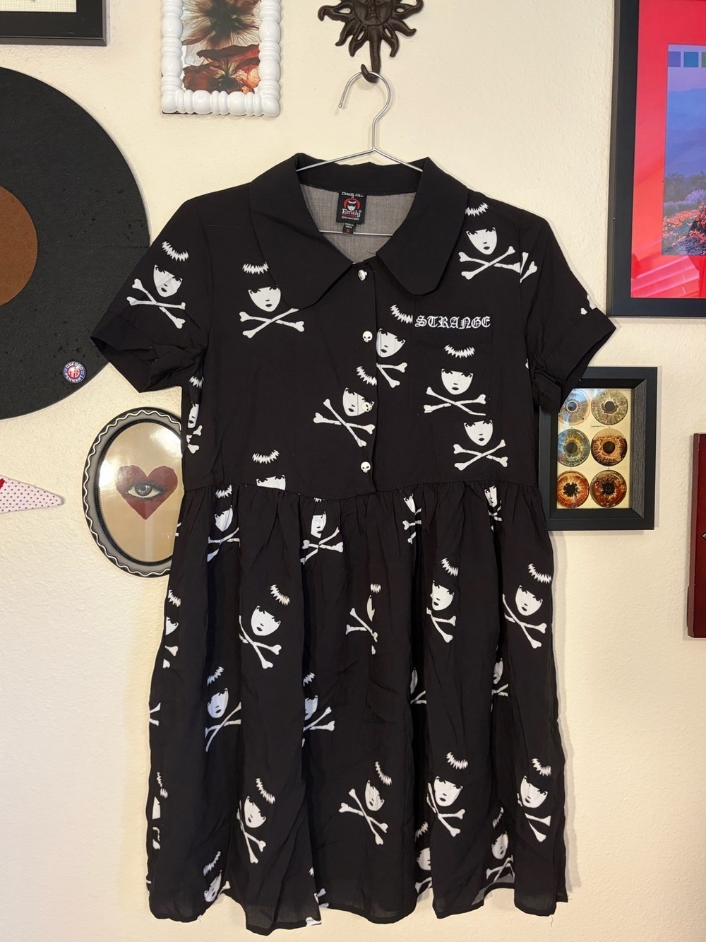 Dolls Kill x Emily the Strange Death Becomes You Shirt Dress